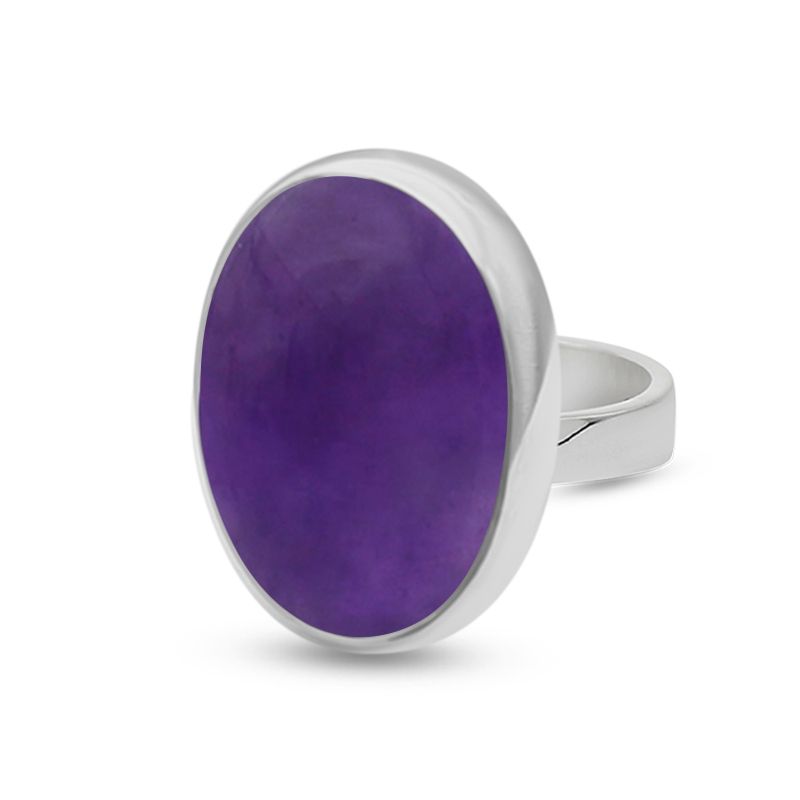 Oval Amethyst Sterling Silver Ring