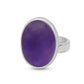 Oval Amethyst Sterling Silver Ring