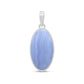 Blue Lace Agate Sterling Silver Pendant - Oval