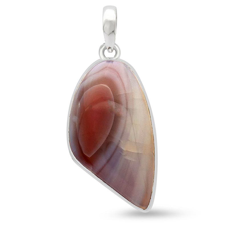Botswana Agate Sterling Silver Pendant - Free Form