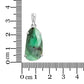 Emerald Sterling Silver Pendant - Faceted Crystal