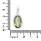 Green Amethyst (Prasiolite) Sterling Silver Pendant - Faceted Oval Crystal