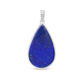 healing crystal jewelry: lapis lazuli sterling silver pendant - teardrop