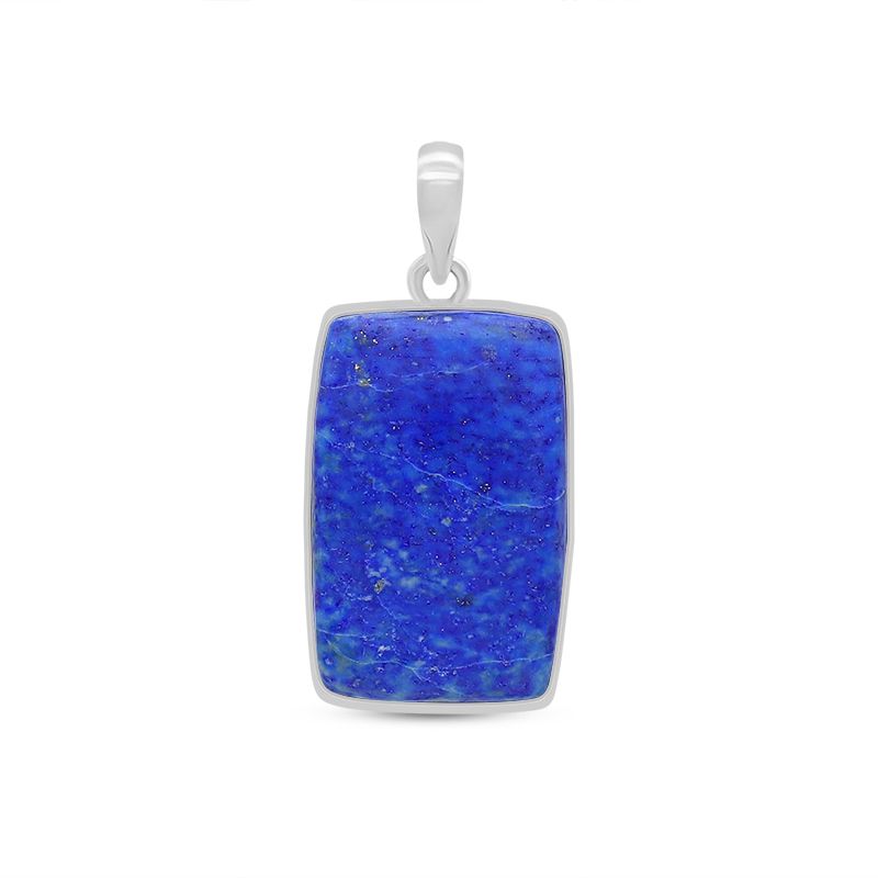 healing crystal jewelry: lapis lazuli sterling silver pendant