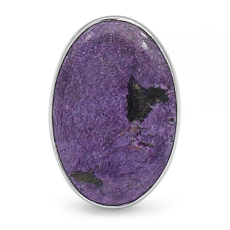 Purpurite Sterling Silver Adjustable Ring - Oval