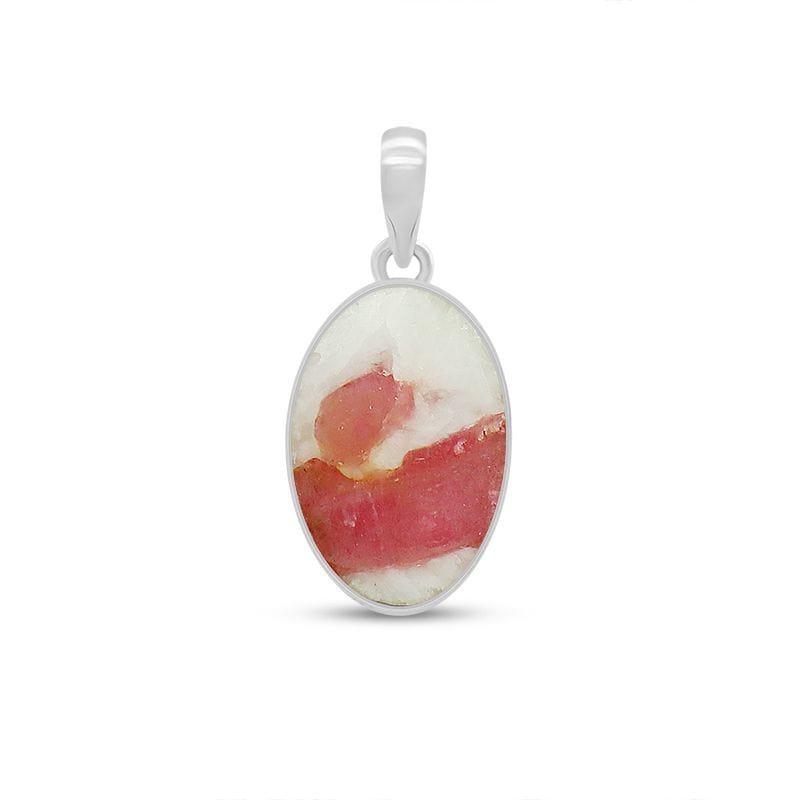 Pink Tourmaline Sterling Silver Pendant - Oval