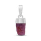 Ruby Rough Sterling Silver Pendant