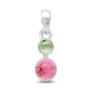 Watermelon Tourmaline Sterling Silver Pendant